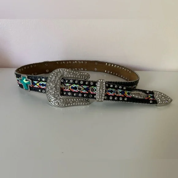 WB Atlas Women’s Cowgirl Gypsy Belt with Aztec Design S - Picture 3 of 10
